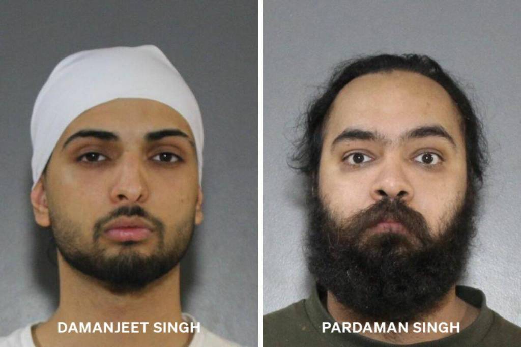 Surrey Police Service has release the photos of two foreign nationals who have been charged and arrested in an extortion-related April 22 shooting in the hopes of prompting more witnesses and information. (Surrey Police Service/Contributed to Peace Arch News)