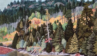 E.J. Hughes&rsquo; work Sooke Harbour Landscape 1951 is currently being offered at auction, with an anticipated price of $200,000 to $300,000. (Courtesy of Sooke Region Museum)