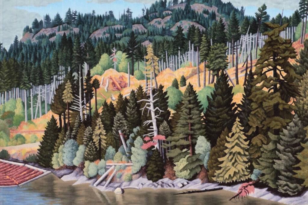 E.J. Hughes&rsquo; work Sooke Harbour Landscape 1951 is currently being offered at auction, with an anticipated price of $200,000 to $300,000. (Courtesy of Sooke Region Museum)