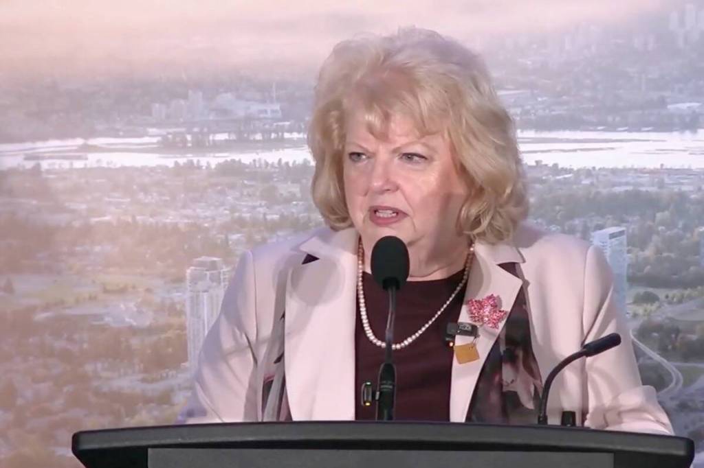 Surrey Mayor Brenda Locke delivers her 2026 State of the City Address on May 14 in Guildford.