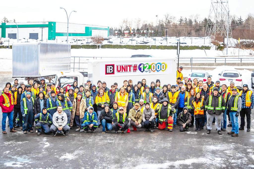 Employees at Cloverdale&rsquo;s Intercontinental Truck Body are seen in this undated photo. Intercontinental Truck Body is celebrating its 40th year in B.C. in 2026. (Photo submitted to Cloverdale Reporter/Intercontinental Truck Body)