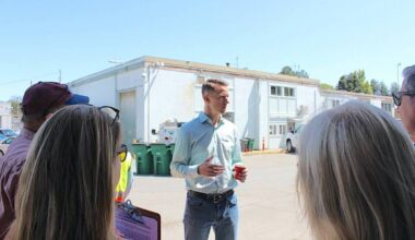Saanich director of engineering Harley Machielse fields questions from members of the public at an open house at the Saanich Operations Centre. (Liam Razzell/Saanich News file photo)