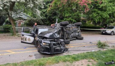 A senior is in hospital in critical condition after a vehicle-ramming incident in Vancouver&rsquo;s West End in the early hours of May 15, 2026. (Vancouver Police Department/handout)