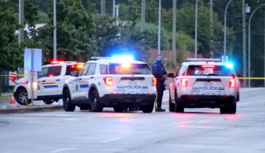 Langley RCMP are investigating a fatal hit-and-run incident on Fraser Highway on Saturday, May 16, 2026. (1st Due Media/Special to Langley Advance Times)