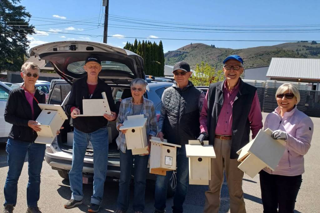 North Okanagan Naturalists&rsquo; Club members receive a nest box delivery from Venture Training. (Submitted photo)