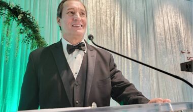 Global TV&rsquo;s Mark Madryga, pictured at a recent hospital fundraiser in Langley, will emcee Surrey Food Bank&rsquo;s Fill the Bay community event on Thursday, May 21, 2026. (Dan Ferguson/Langley Advance Times)