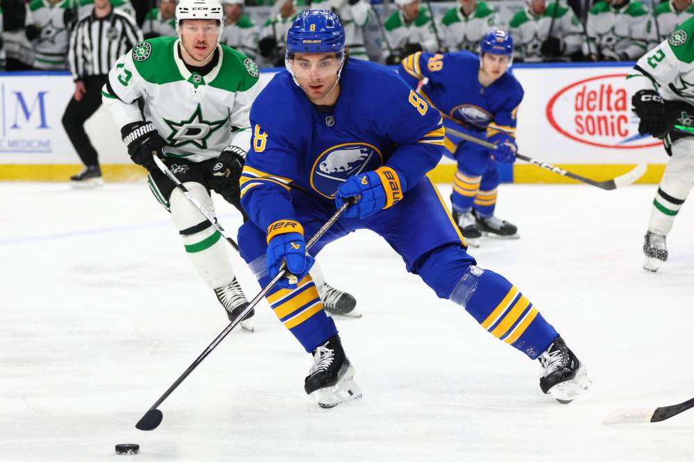 Jeffrey T. Barnes / THE ASSOCIATED PRESS FILES
Buffalo Sabres defenceman Michael Kesselring is just one season removed from posting seven goals and 29 points in 82 games with Utah.