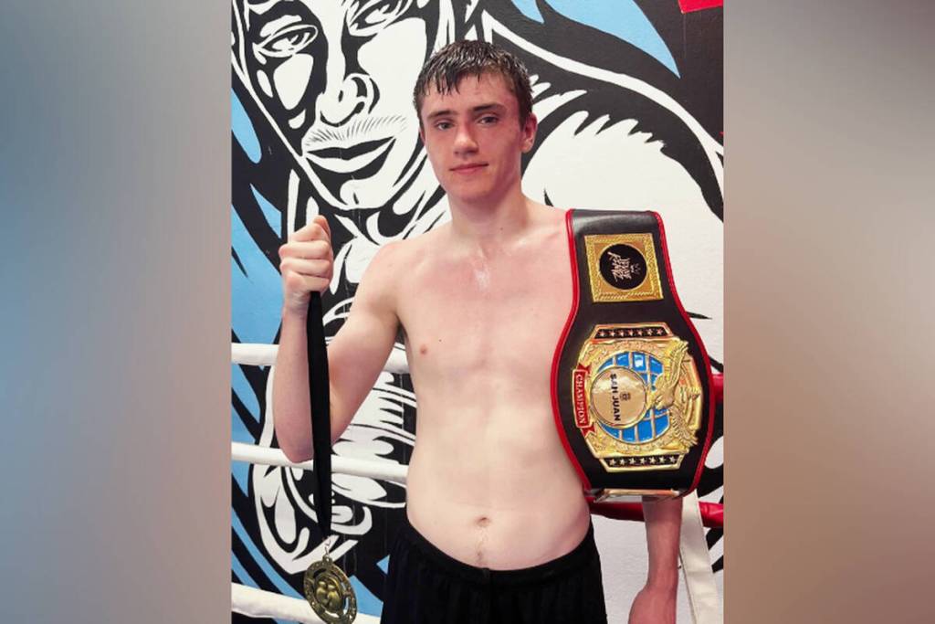 Jackson Mitchell, with Salmon Arm&rsquo;s Bulldogs Boxing, went three-for-three in the bouts he competed in while training with coaches Peggy Maerz and Jordyn Konrad in Puerto Rico. (Contributed)