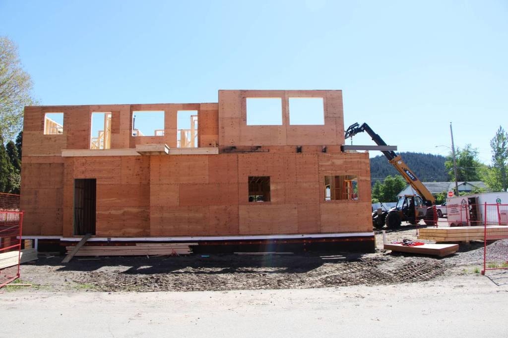 The Cariboo Chilcotin Regional Hospital District&rsquo;s new multipurpose office and healthcare professional accommodations is being constructed in 100 Mile House. (Patrick Davies photo - 100 Mile Free Press)