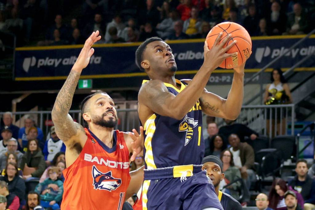 This weekend marks the first set of home games played by the Bandits at Envision Financial Court at Langley Events Centre, where they take on the Edmonton Stingers again Friday, followed by the Calgary Surge Sunday. (CEBL/Special to Langley Advance Times)