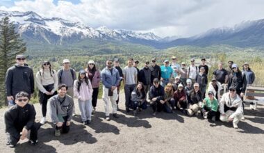 A group of students from the University of Calgary hiked the trails in Fernie to get a look at the site where they&rsquo;ll be designing a new warming hut (Submitted)