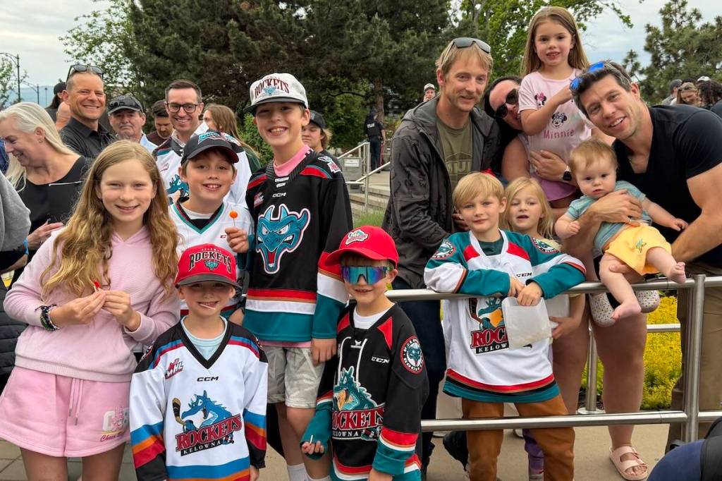 Fans big and small came out to see the arrival of the Memorial Cup in Kelowna on May 21, 2026. (Brittany Webster/Black Press)