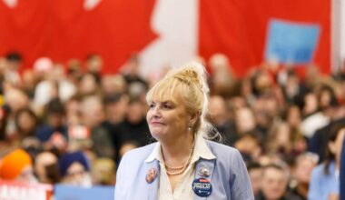 Kerry-Lynne Findlay at a Conservative election rally during the 2025 federal election campaign. (Anna Burns/Black Press Media files)