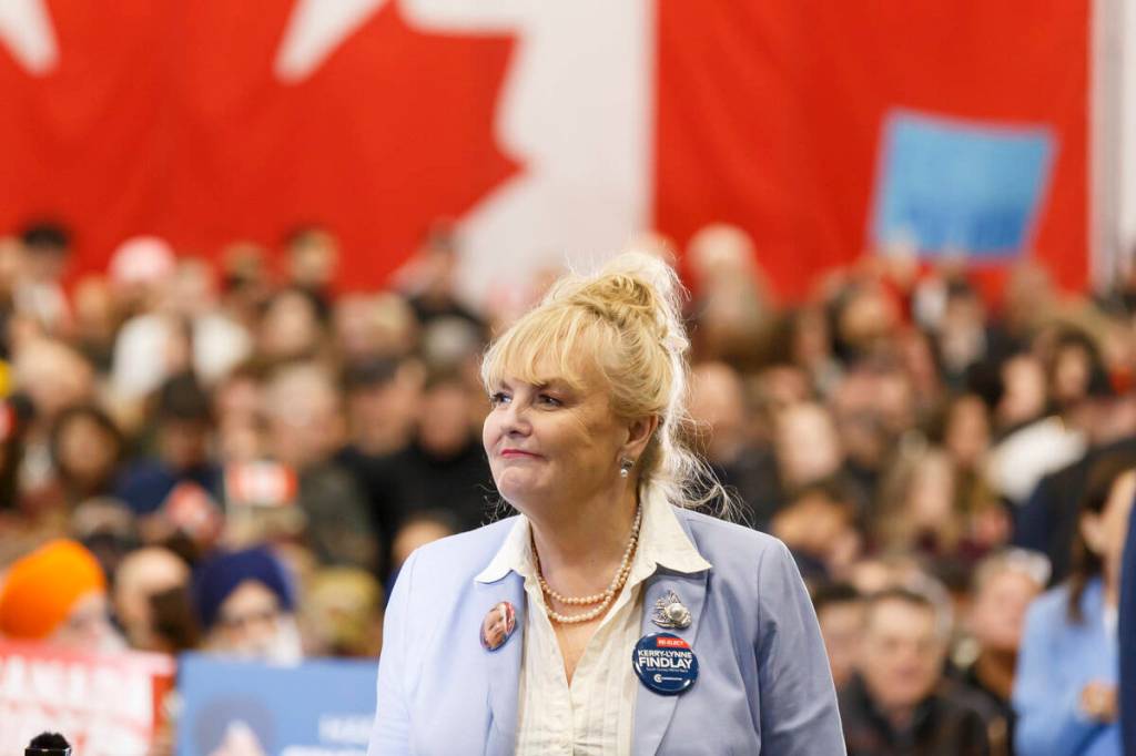 Kerry-Lynne Findlay at a Conservative election rally during the 2025 federal election campaign. (Anna Burns/Black Press Media files)
