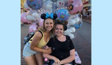 Sisters Amy (left) and Holli Vander Wyk are pictured at Disneyland in 2019. (Submitted by Holli Vander Wyk)