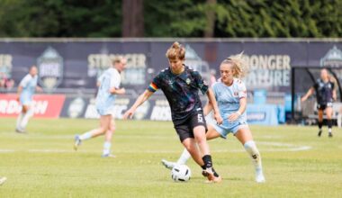 Quinn (5) scored the second goal of the match during a penalty. The Rise FC defeated AFC Toronto 2-1 on Saturday, May 23, 2026, at Swangard Stadium in Burnaby. (Anna Burns/ Surrey Now-Leader)