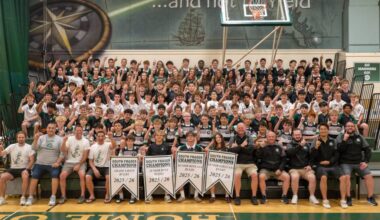 All four Earl Marriott Secondary rugby teams &mdash; Grade 8 boys, junior boys, senior boys and senior girls &mdash; have won South Fraser championships, bringing the regional banners back to their South Surrey school prior to provincials, which happen May 27-30 for most teams. The junior boys rugby squad just won at provincials, adding a B.C. banner as well. (Contributed to Peace Arch News)