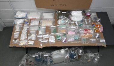 Approximately three kilograms of drugs were seized, and the police department says two individuals were arrested at the time and later released. (Black Press file photo)