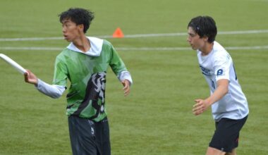 Surrey&rsquo;s Guildford Park Sabres (in green) play Vancouver&rsquo;s Eric Hamber squad in a semifinal at BC School Sports&rsquo; 2026 ultimate championships at Newton Athletic Park in Surrey on Tuesday, May 26. (Tom Zillich/Surrey Now-Leader)