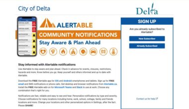 The City of Delta launched a new public alert system on Tuesday, May 26, designed to provide residents, businesses and visitors with timely information during emergencies and critical incidents. (alertable.ca screenshot)