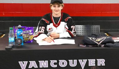Vancouver Giants have signed of 2011-born defenceman Eli Vickers from Surrey to a WHL Scholarship and Development Agreement. (Vancouver Giants/Special to Langley Advance Times)
