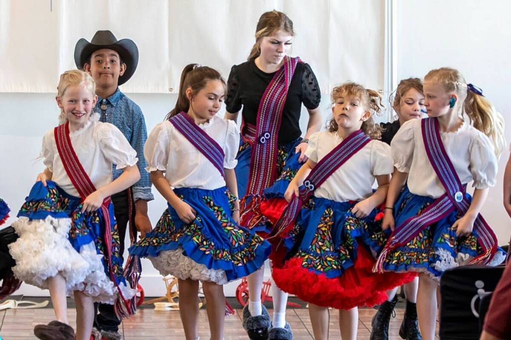 Children dance at the 2024 event &ldquo;Metis Children of the Fur Trade&rdquo; held at the Museum of Surrey. The annual event returns to the museum on May 30. (Photo submitted: Museum of Surrey)