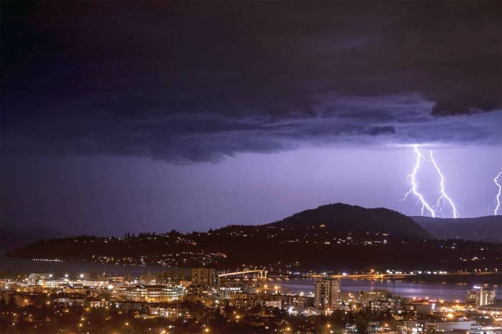 Lightning in Kelowna, B.C. (Contributed)