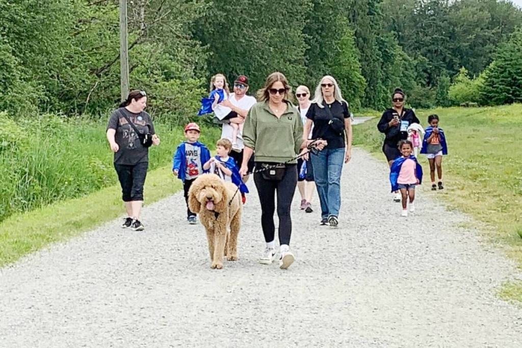 About 35 people participated in the Walk to Make Cystic Fibrosis History in Pitt Meadows last year. (Special to The News)