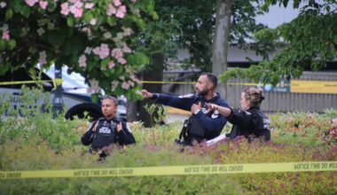 The scene of a police incident in Surrey on Friday, May 29, where a man was shot dead by police after reportedly stabbing two people – one fatally. IHIT and B.C.&rsquo;s independent police watchdog are now investigating. (1st Due Media/Contributed to Surrey Now-Leader)
