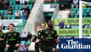 Celtic level with Hearts at the top after Iheanacho winner breaks 10-man Hibs | Scottish Premiership
