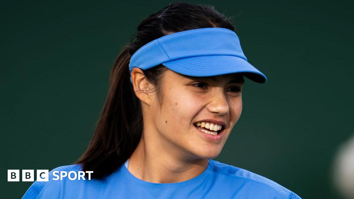 Emma Raducanu in action at Indian Wells in March 2026