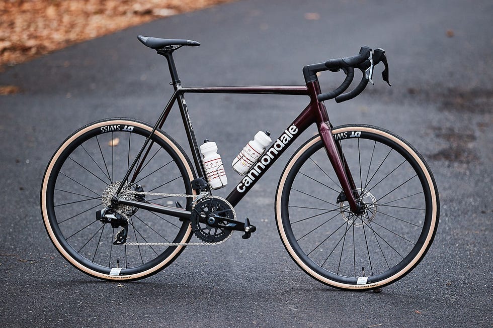 Road bike positioned on a paved surface. Road bike positioned on a paved surface.