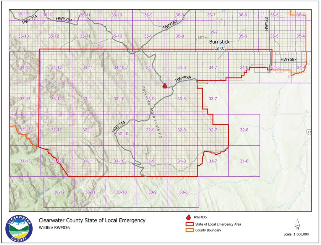 A wildfire alert is in place in Clearwater County, which was placed on Friday, May 15, 2026