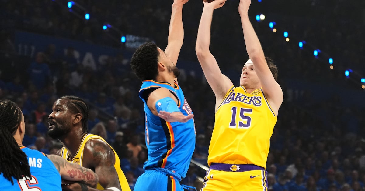 Austin Reaves' shooting woes persist in Los Angeles Lakers' Game 1 loss to Oklahoma City Thunder