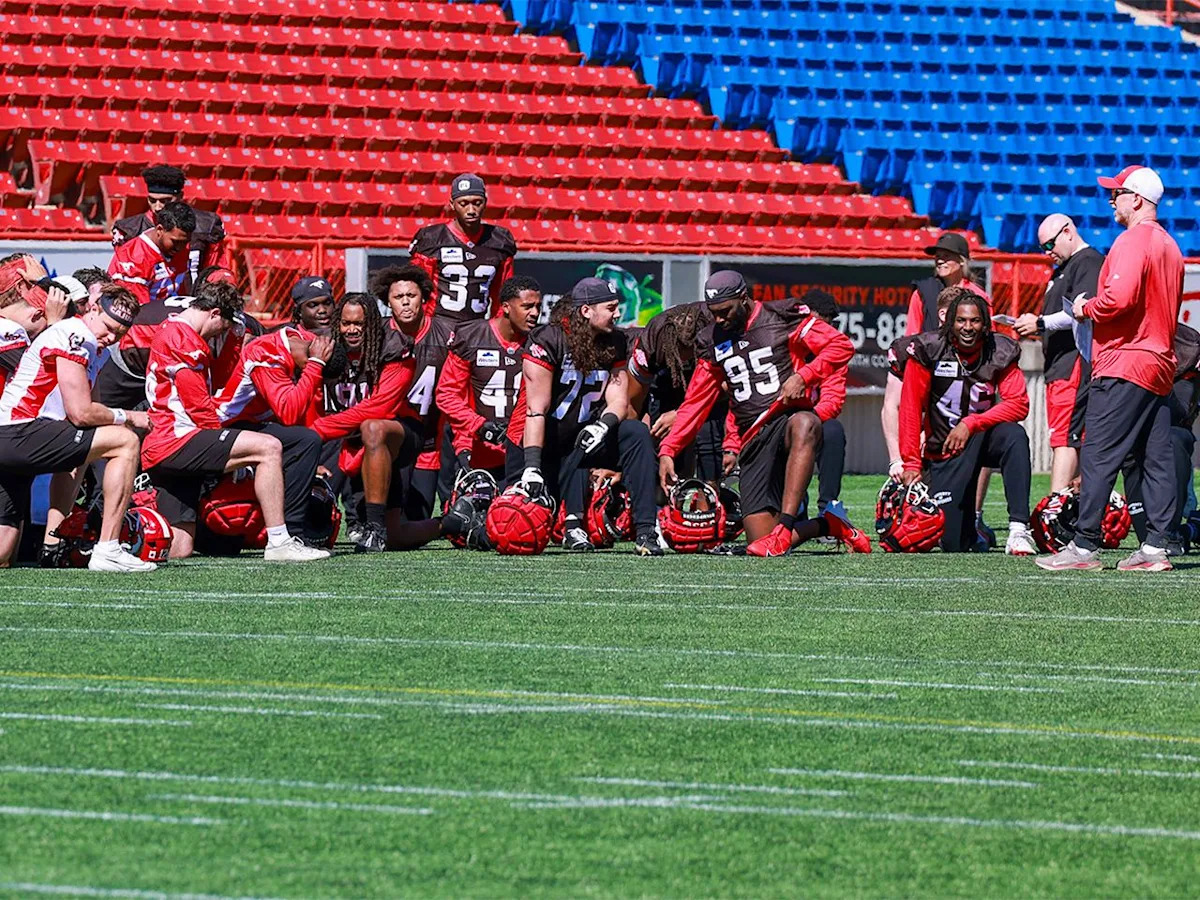 Day 1 of Stampeders main camp: Grey Cup feel to first full huddle of 2026 CFL campaign