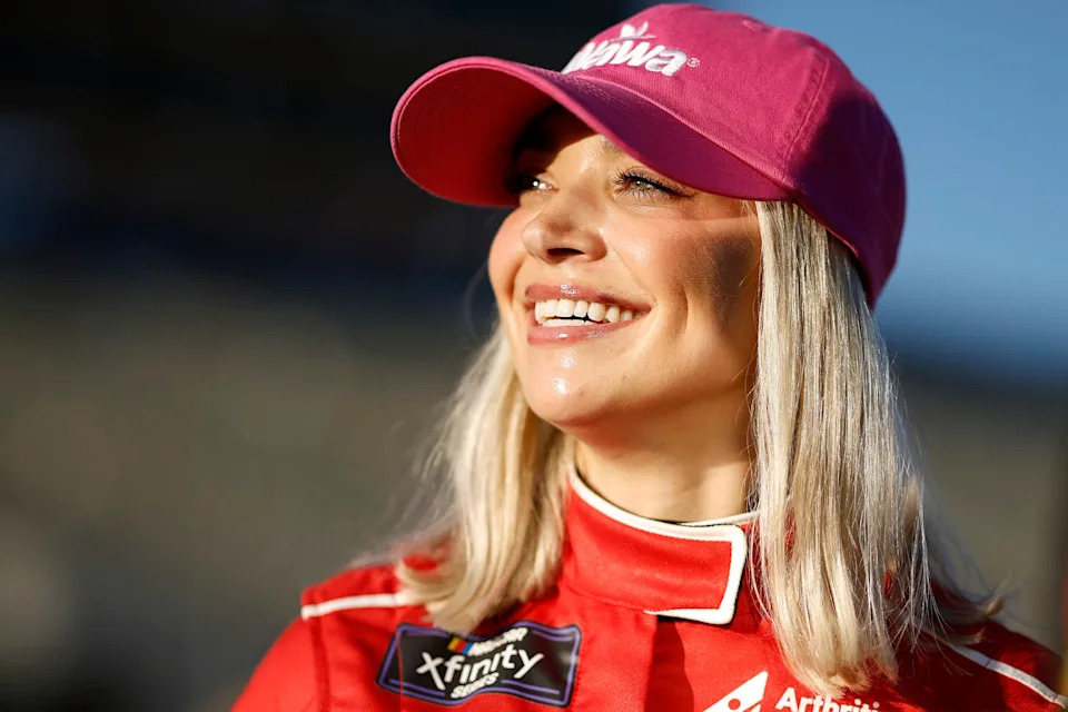 Natalie Decker, driver of the #07 Wawa Rechargers Chevrolet, waits on the grid during practice.