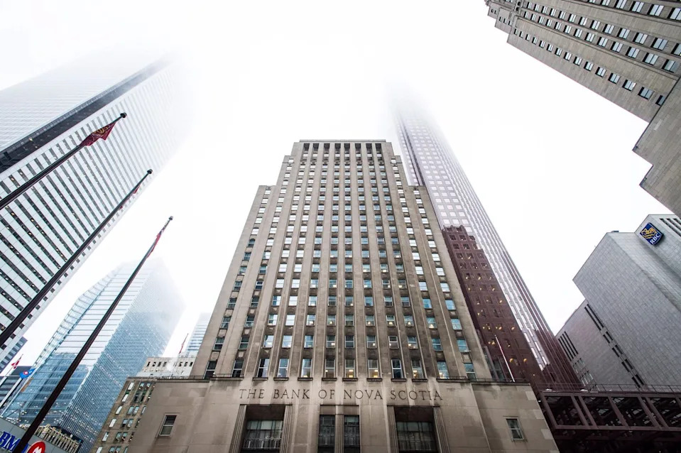 The Scotiabank building on the day of their annual AGM in Toronto on Tuesday, April 04, 2017. THE CANADIAN PRESS/Aaron Vincent Elkaim - The Canadian Press