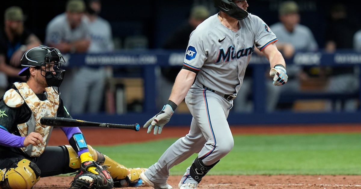 Miami Marlins score eight runs in 10th inning to top Tampa Bay Rays