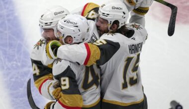 Barbashev, Eichel score in 2:07 span, Vegas Golden Knights stun Colorado Avalanche to take 2-0 series lead