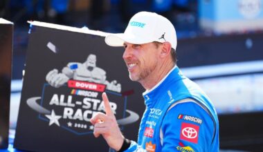 Denny Hamlin on pole at Nashville after rain washes out qualifying
