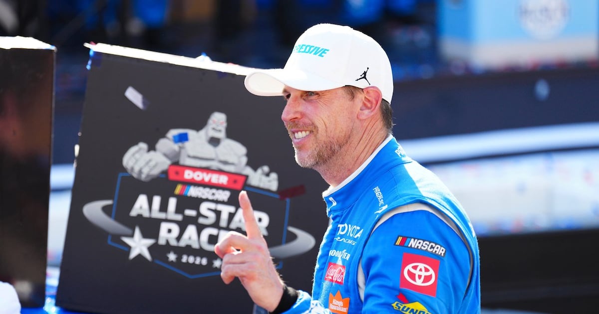 Denny Hamlin on pole at Nashville after rain washes out qualifying