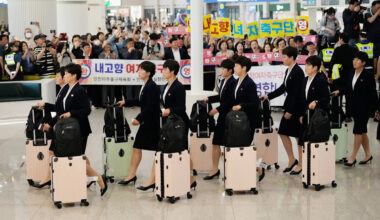 North Korean women's soccer team arrives in South Korea for regional tournament