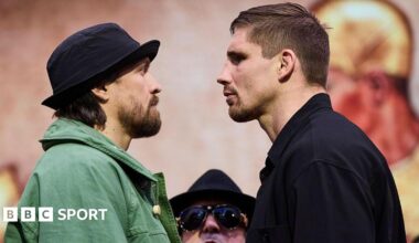 Oleksandr Usyk and Rico Verhoeven face off