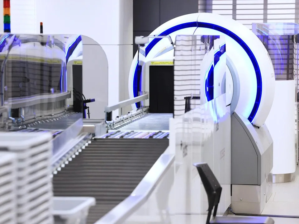 The Calgary International Airport’s centralized security screening area was photographed on Tuesday, December 9, 2025.