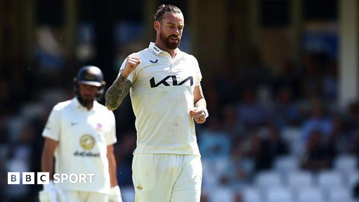 Jordan Clark celebrates taking a wicket against Sussex