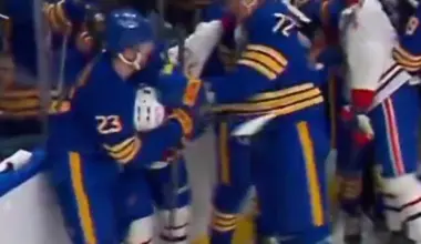 Thompson sucker punching Canadiens player