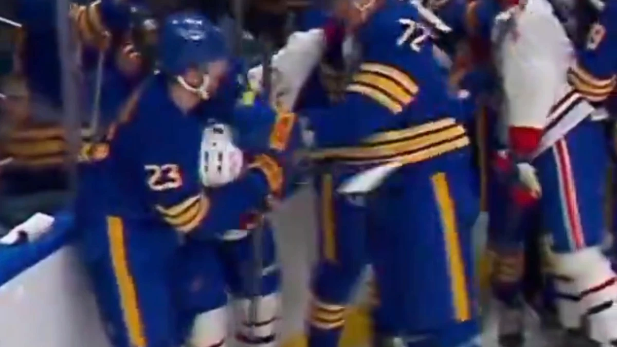 Thompson sucker punching Canadiens player