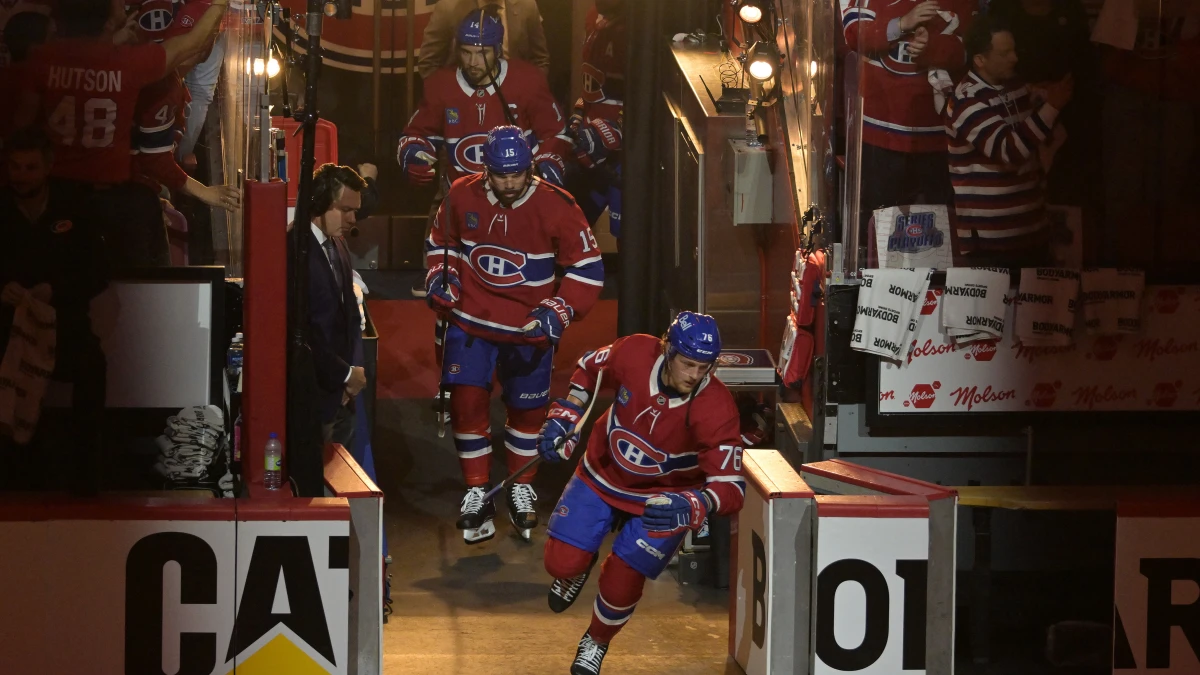 Montreal Canadiens right wing Zachary Bolduc (76) takes the ice before game four of the Eastern Conference Final of the 2026 Stanley Cup Playoffs at Bell Centre.