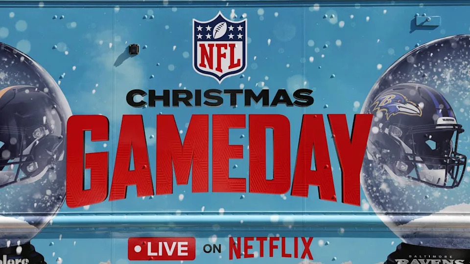 NEW ORLEANS, LOUISIANA - DECEMBER 01: NFL Christmas Gameday signage advertising the NFL's two Christmas Day marquee games streaming live on Netflix on December 01, 2024 in New Orleans, Louisiana. (Photo by Aaron M. Sprecher/Getty Images)Aaron M. Sprecher/Getty Images