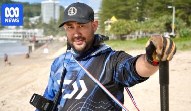 Gold Coast beach erosion sparks metal-detecting boom with some making 'about $1,000 a month'